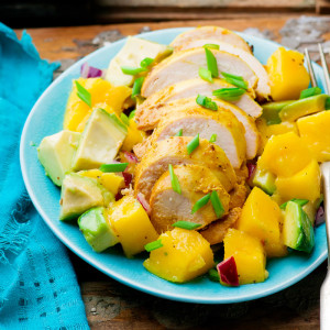 Deliciosa receta de pollo al mango y aguacate light